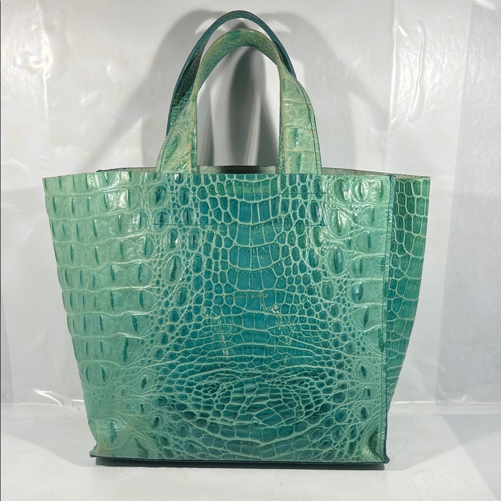 AquaCrocodile Embossed Tote Bag